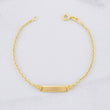 Bracelet Ring Continuous Rectangular Plate 1.5g / 6 1/2 in / 1.7mm Yellow Gold 18K