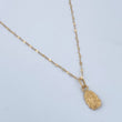 Set Cadena y Dije Flor Espejo + Virgen Guadalupe 0.6gr / Oro Amarillo 18K (Oferta) $