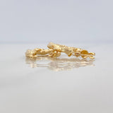 Hoop Earrings Milu Oval Striped 1.55 g / 3/4 in Yellow Gold 18K