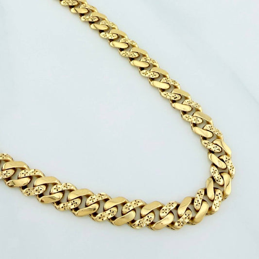 Cadena Cubana Monaco 24.75 g / 24 1/4 in / 6.2 mm Oro Amarillo 18K