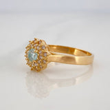 Solitaire Ring Dense Flower 3.6 g / T6 1/2 Yellow Gold 18K