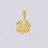 Dije Circulo Letra S 0.6g / 3/4 in Oro Amarillo 18K