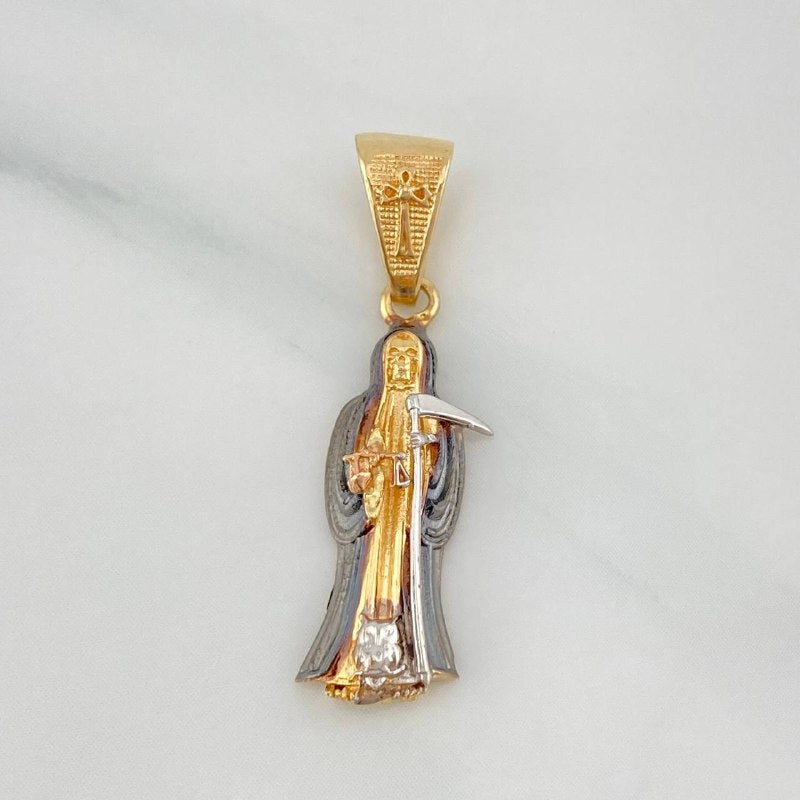 Dije Santa Muerte 2.5 g / 1 1/4 in Tres Oros 18K