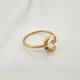 Anillo Estrella Luna 1.7gr / T7 1/4 / Oro Amarillo 18K &