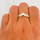 Solitaire Ring Churumbela 3.05 g / T6 1/2 Yellow Gold 18K