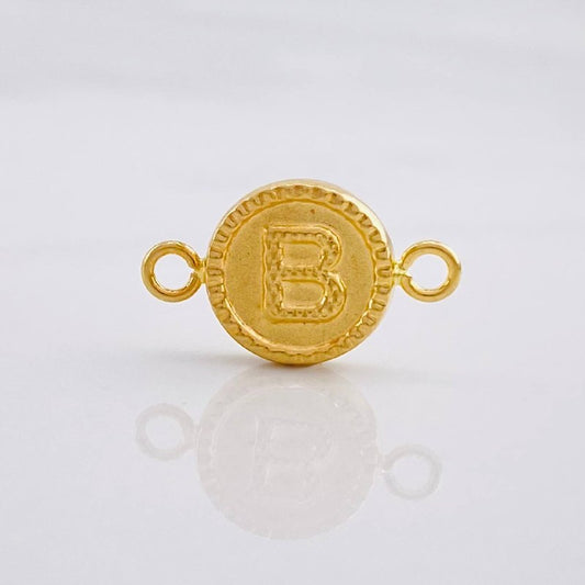 Herraje Circulo Letra B 0.6g / 3/4 in Oro Amarillo 18K