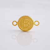 Charm Circle Letter B 0.6g / 3/4 in Yellow Gold 18K