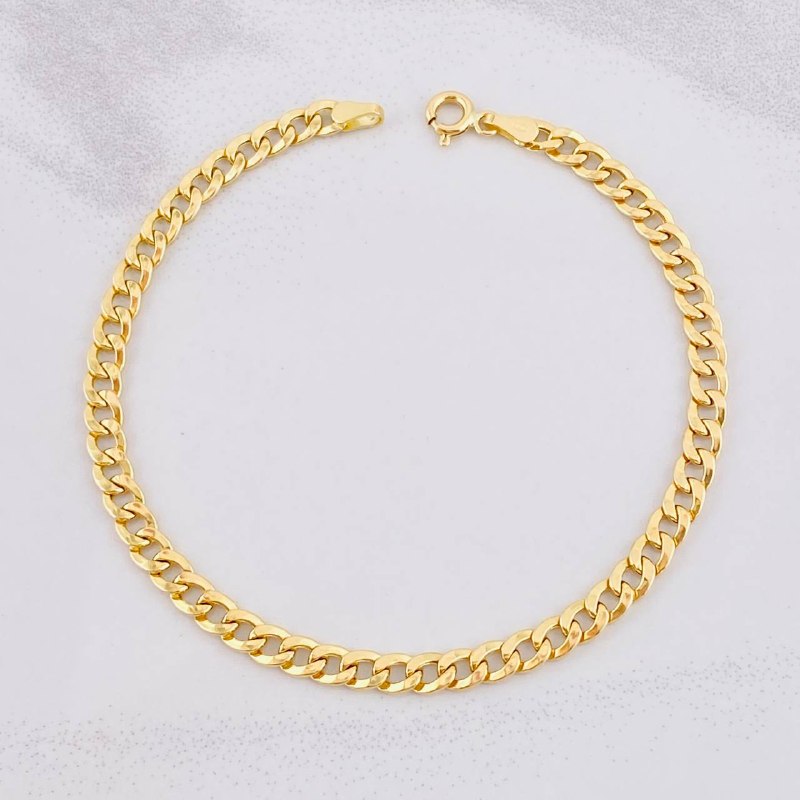 Pulso Cubano 2.55g / 7 3/4 in / 4.25mm Oro Amarillo 18K