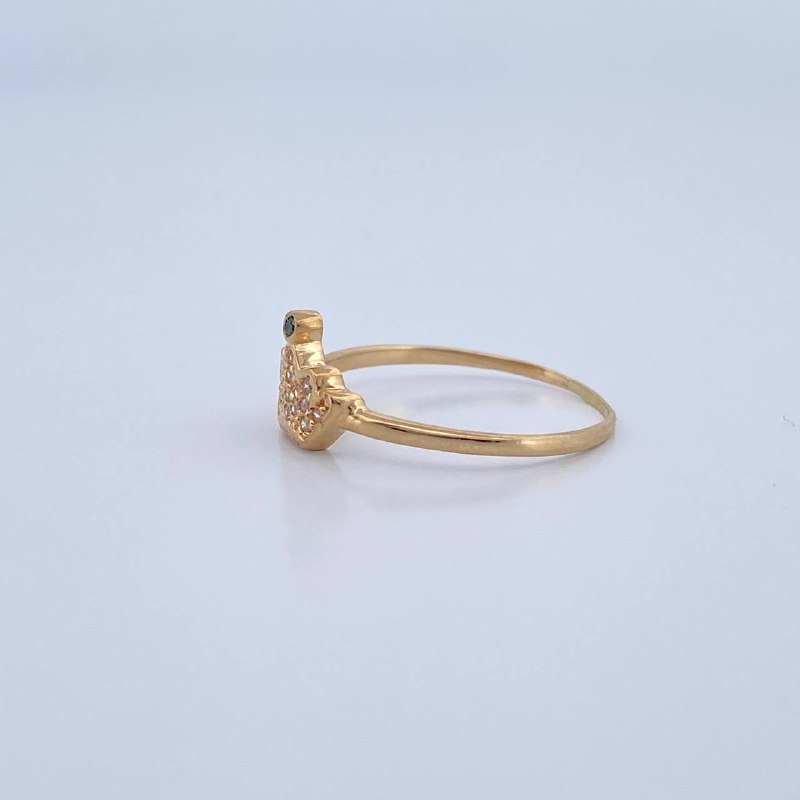Anillo Corona 1.45gr / T7 1/4 / Oro 18K &
