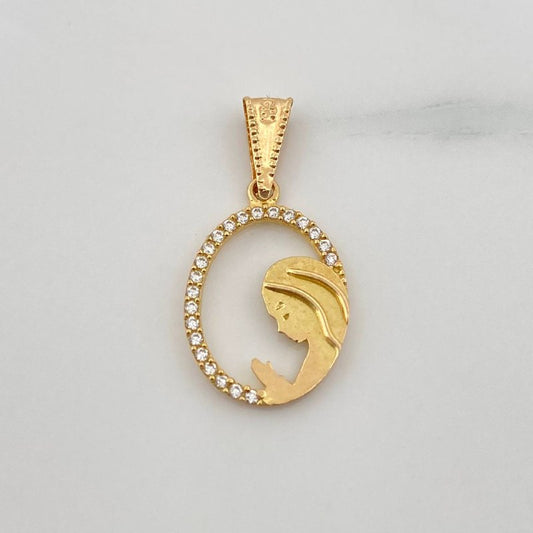Dije Virgen Maria 1gr / 1 in / Oro Amarillo 18K &