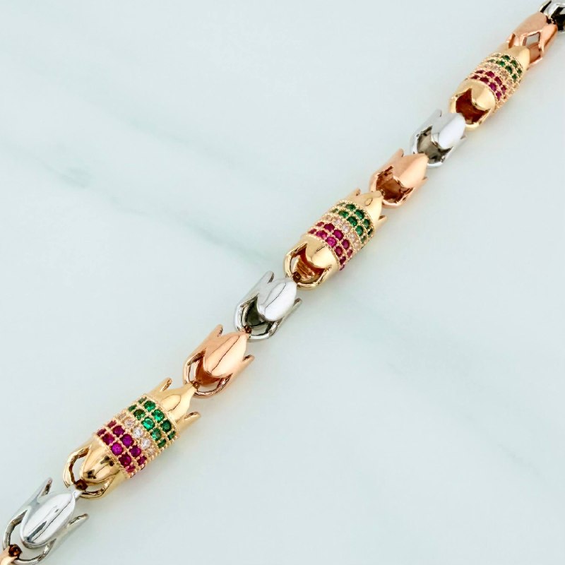 Pulso Barril Macizo 15.65 g / 8 in / 5.4 mm Tres Oros 18K
