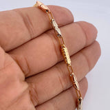 Rustic Barrel Anklet 6.5gr / 25cm / 18K Gold &