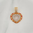 Dije Corazon 3.7 g / 1 in Dos Oros Amarillo Blanco 18K