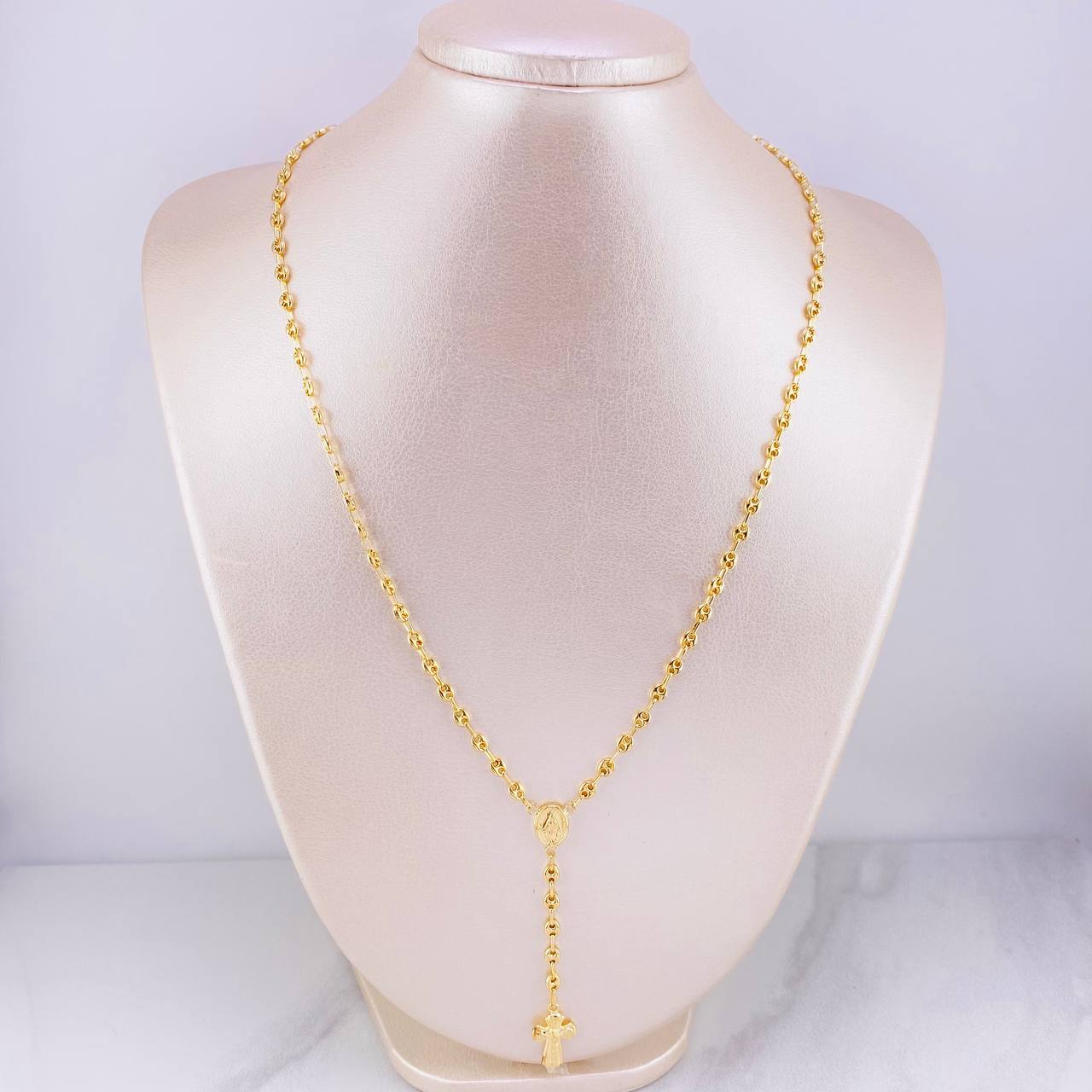 Rosario GC Virgen Milagrosa 7.25g / 20 in / 3.8mm Oro Amarillo 18K