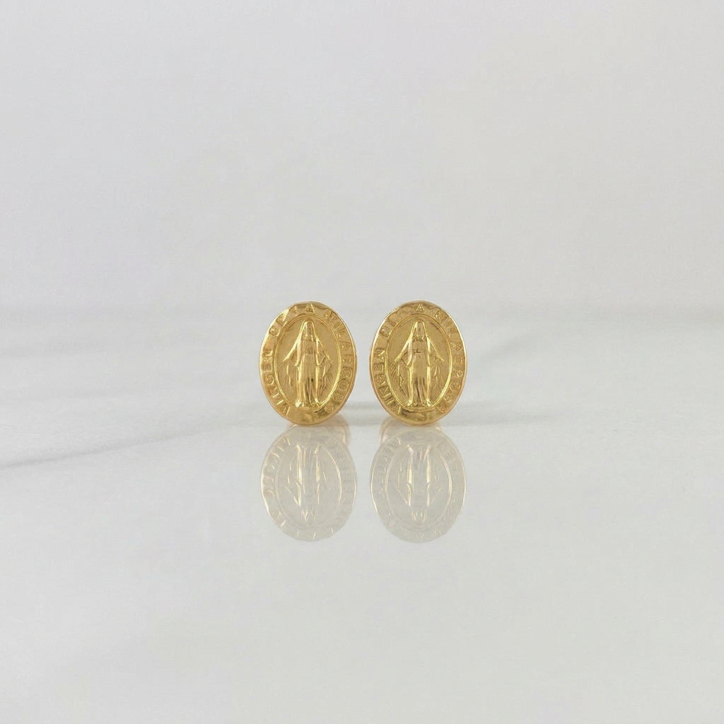 Topos Virgen Milagrosa 0.85 g / in / 4 mm Oro Amarillo 18K