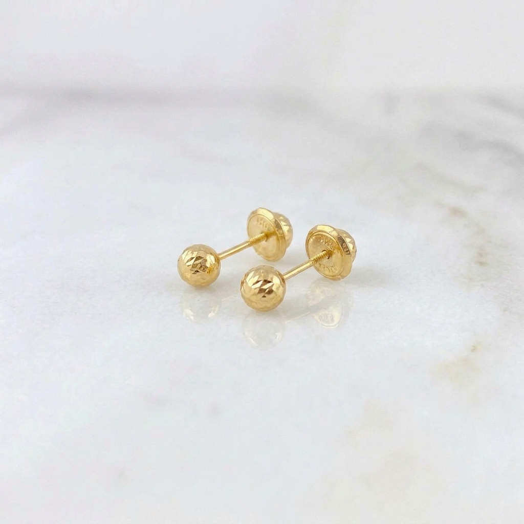 Topos Bola Diamantada 0.4 g / in / 3 mm Oro Amarillo 18K
