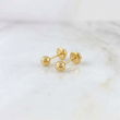 Topos Bola Diamantada 0.4 g / in / 3 mm Oro Amarillo 18K