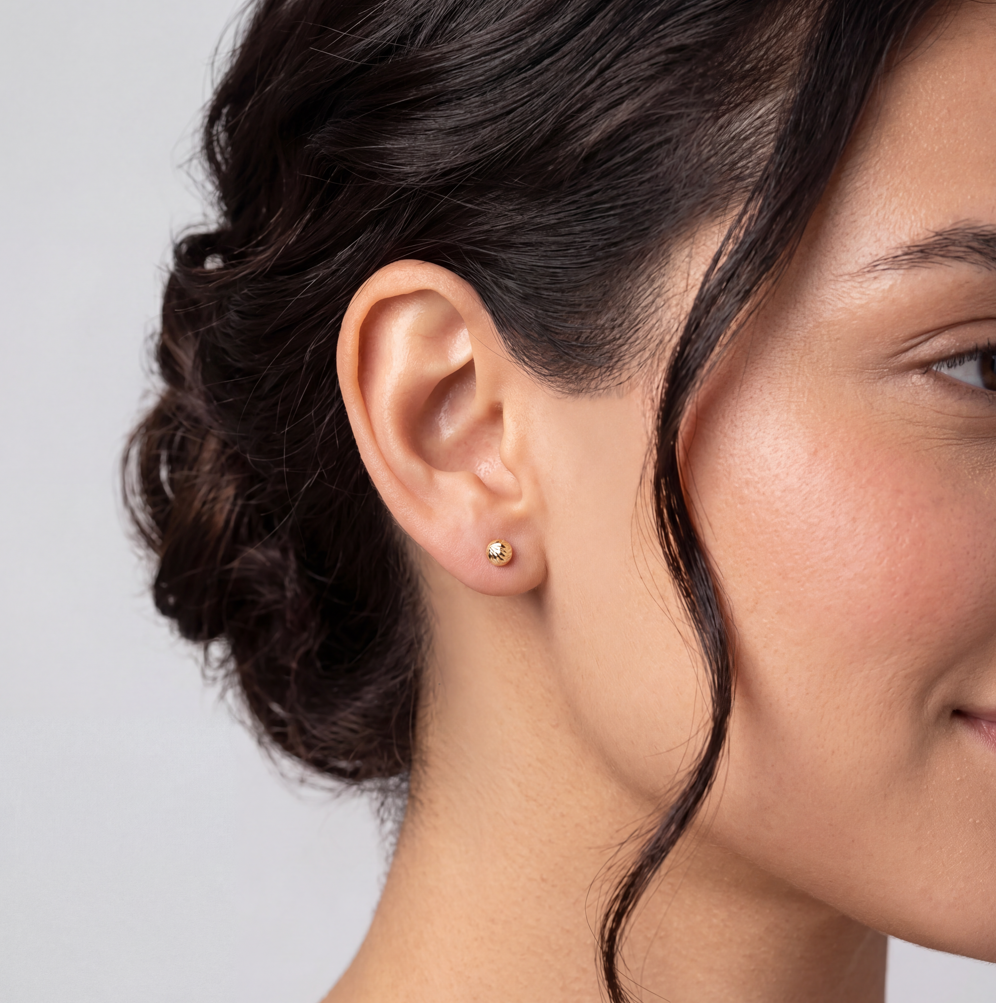 Topos Bola Diamantada 0.4 g / in / 3 mm Oro Amarillo 18K