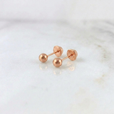 Topos Bola Lisa 0.45gr / 3mm Oro Rosa 18K %