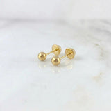 Topos Bola Lisa 0.45g / 3mm Oro Amarillo 18K