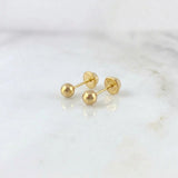 Topos Bola Lisa 0.45g / in / 3mm Oro Amarillo 18K