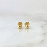 Topos Bola Lisa 0.45g / in / 3mm Oro Amarillo 18K