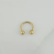 Piercing Curvo Bola 0.4 g / 1/2 in Oro Amarillo 18K