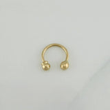 Piercing Curvo Bola 0.4 g / 1/2 in Oro Amarillo 18K