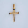 Pendant Nail Cross 4.25gr / 1.9in / Two-Tone Black Yellow 18K $