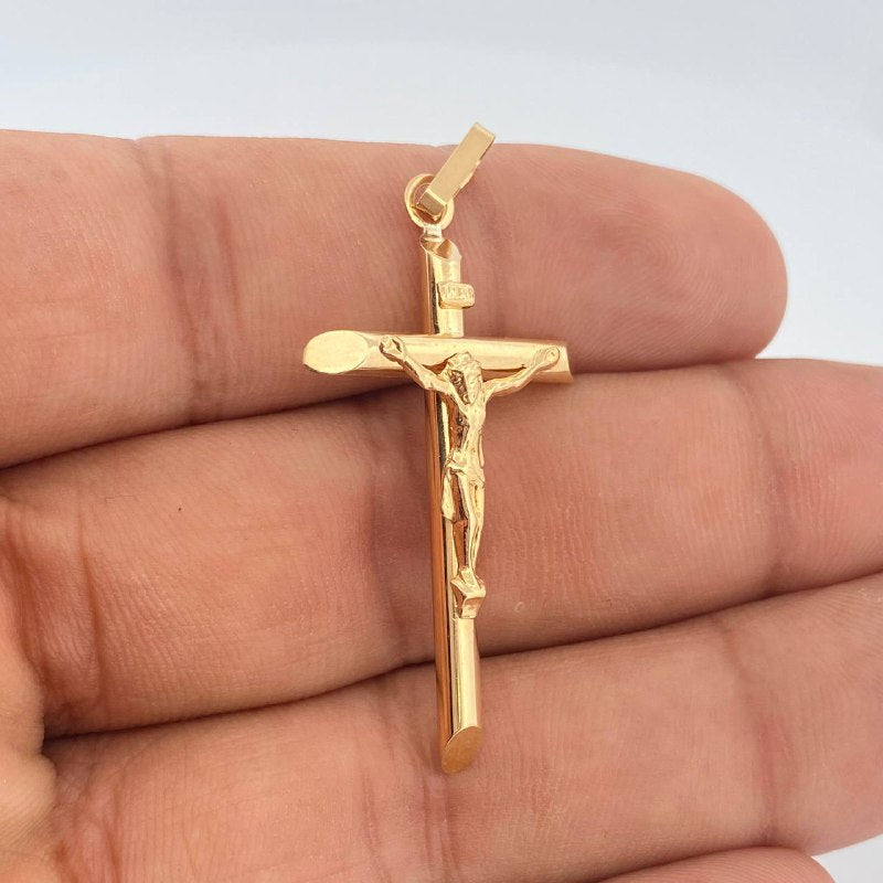 Dije Cruz Cristo 1.95gr / 1 3/4 in / Oro Amarillo 18K &