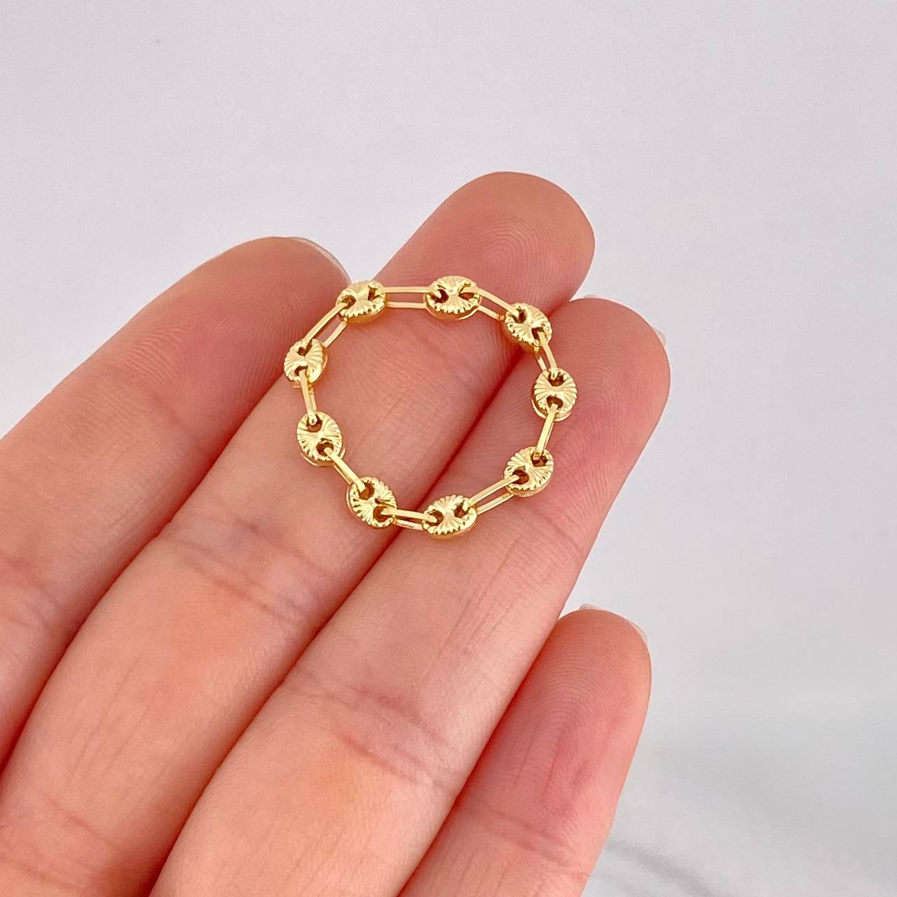 Anillo GC Diamantado 0.8g / T7 1/4 Oro Amarillo 18K