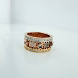 Movable Mechanical Ring 13.25 g / T8 1/4 Three Golds 18K