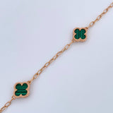 Paperclip Bracelet Clover 4.95gr / 7.3in / 18.5cm / 18K Rose Gold &