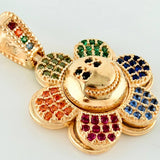 Pendant Happy Flower Mobile 4.5 g / 1 in Yellow Gold 18K