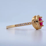 Anillo Halo 2.4gr / T7 / Oro Amarillo 18K &