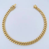 Tobillera Cubana 6.5gr / 9 1/4 in / Oro Amarillo +1 14K Italy &