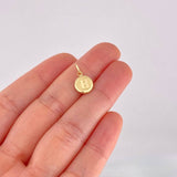 Pendant Circle Letter B 0.4g / 3/4 in Yellow Gold 18K