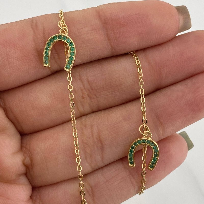 Tobillera Herradura Aro Seguido 4.3 g / 10 in / 1.2 mm Oro Amarillo 18K