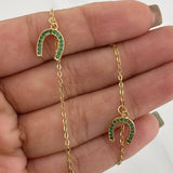Tobillera Herradura Aro Seguido 4.3 g / 10 in / 1.2 mm Oro Amarillo 18K