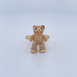 Articulated Bear Ring 6.25gr / Size 7 1/2 / 18K Gold &