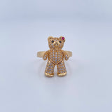 Articulated Bear Ring 6.25gr / Size 7 1/2 / 18K Gold &