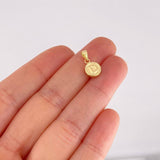 Dije Circulo Letra D 0.4g / 1/2 in Oro Amarillo 18K