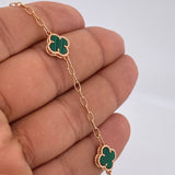 Paperclip Bracelet Clover 4.95gr / 7.3in / 18.5cm / 18K Rose Gold &