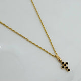 Set Cadena Lazo + Dije Cruz / 1,6 gr / 20 in Oro Amarillo 18K