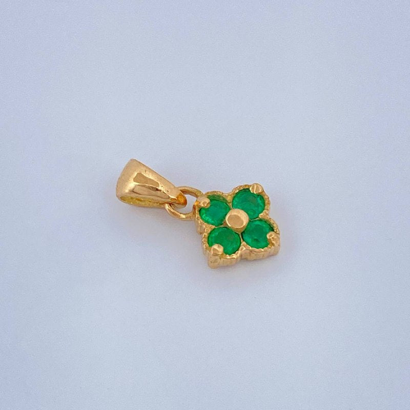Pendant Flower 0.7gr / 1/2 in / 18K Gold Yellow