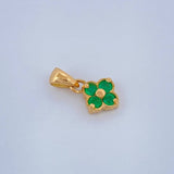 Pendant Flower 0.7gr / 1/2 in / 18K Gold Yellow