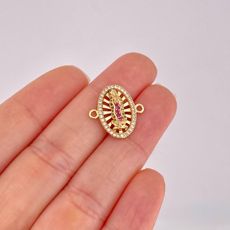 Herraje Virgen de Guadalupe 2.2g / 3/4 in Oro Amarillo 18K
