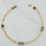 Tobillera Rustico Cilindro Barril 7.15 g / 11 in / 5.3 mm Oro Amarillo 18K