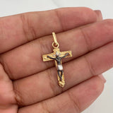 Dije Cruz Cristo Milagroso De Buga 1.4 g / 1 in Tres Oros 18K