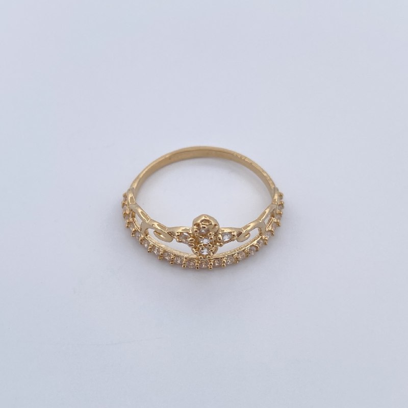 Tiara Ring 1.85gr / Size 7 1/4 / 18K Gold &